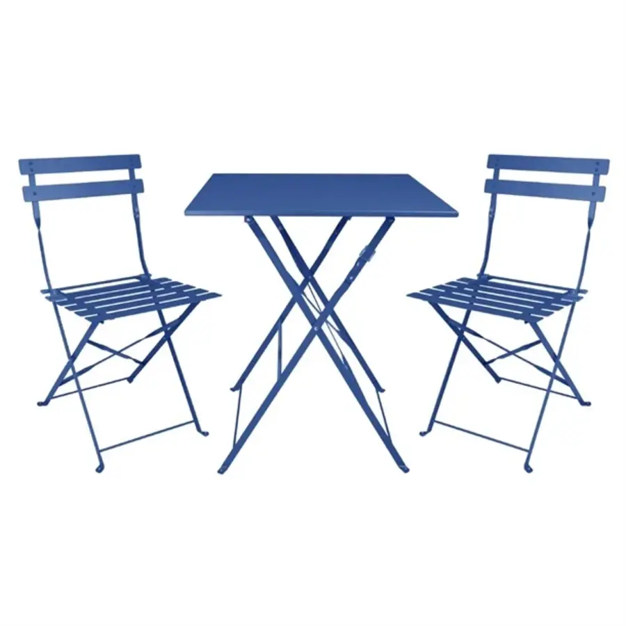 quadratischer Tisch Perth Pavement | Marineblau | 71 (H) x 60 (B) x 60 (T) cm