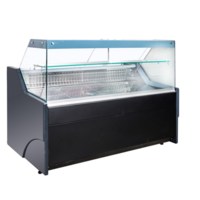 Refrigerated display case Wesley | Stainless steel | Black | 159 (w) x 90.2 (d) x 123 cm (h)