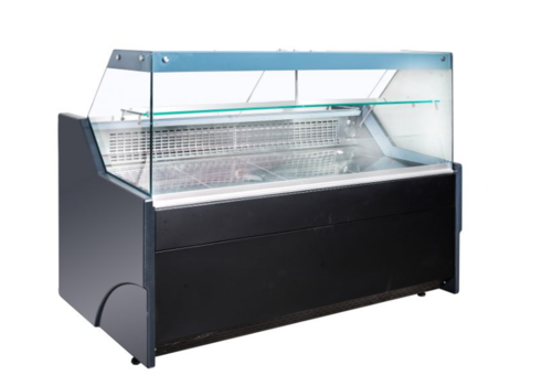  Combisteel Vitrine réfrigérée Wesley | acier inoxydable | Noir | 159 (l) x 90,2 (p) x 123 cm (h) 