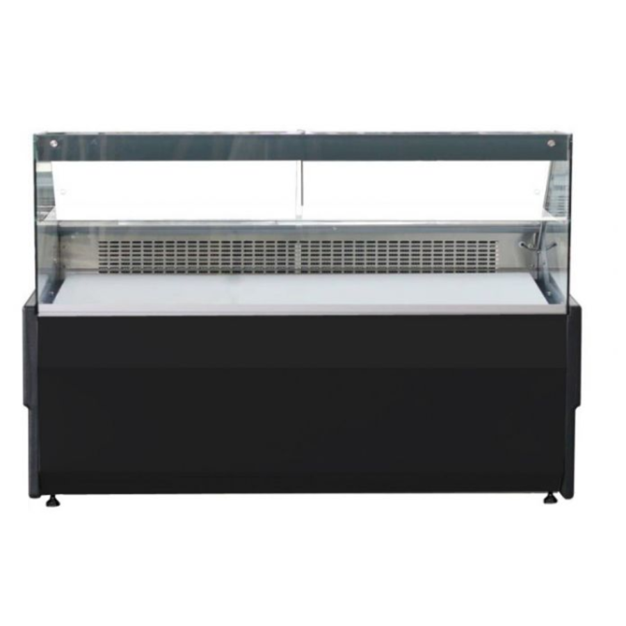 Vitrine réfrigérée Wesley | acier inoxydable | Noir | 159 (l) x 90,2 (p) x 123 cm (h)