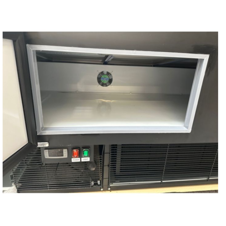 Vitrine réfrigérée Wesley | acier inoxydable | Noir | 159 (l) x 90,2 (p) x 123 cm (h)