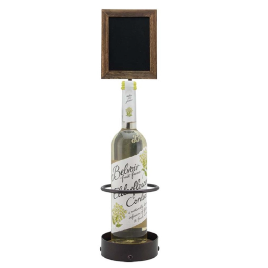 Flaschendisplay mit Kreidetafelrahmen | Metall & Holz | 679 g