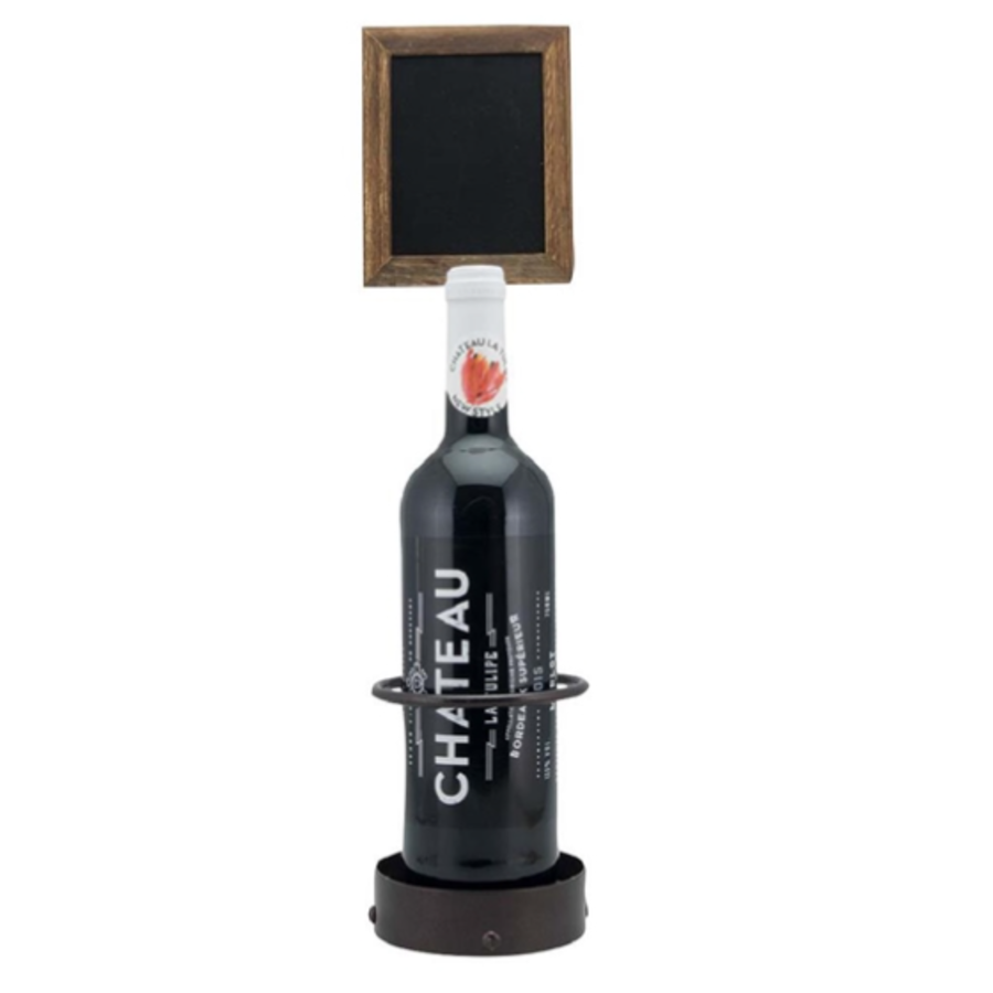 Flaschendisplay mit Kreidetafelrahmen | Metall & Holz | 679 g