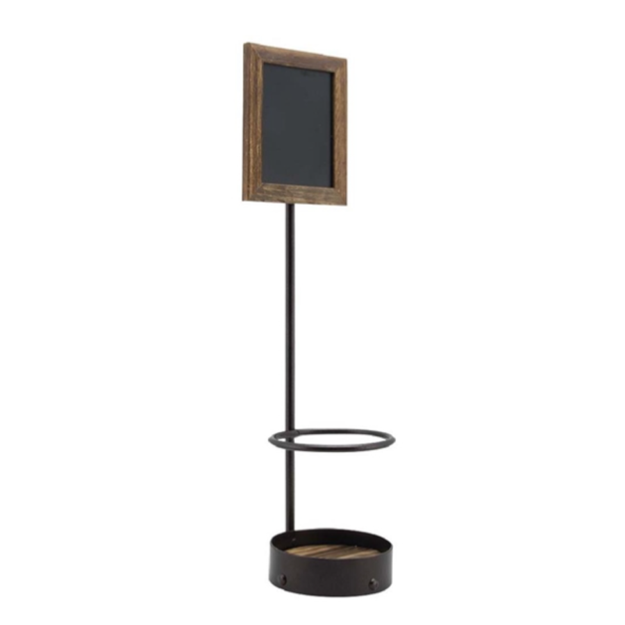 Bottle display with chalkboard frames | Metal & wood | 679g