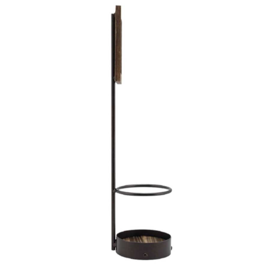 Présentoir à bouteilles avec cadres en tableau noir | Métal et bois | 679 g
