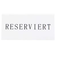 Securit Reserveringstafelstandaards in het Duits Reserviert | Kunststof | 14,2(h) x 8(b) x 49(d)cm