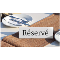 Securit Reservation table stands in French Réservé| Plastic | 14.2(h) x 8(w) x 49(d)cm
