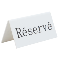 Reserveringstafelstandaards in het Frans Réservé| Kunststof | 14,2(h) x 8(b) x 49(d)cm