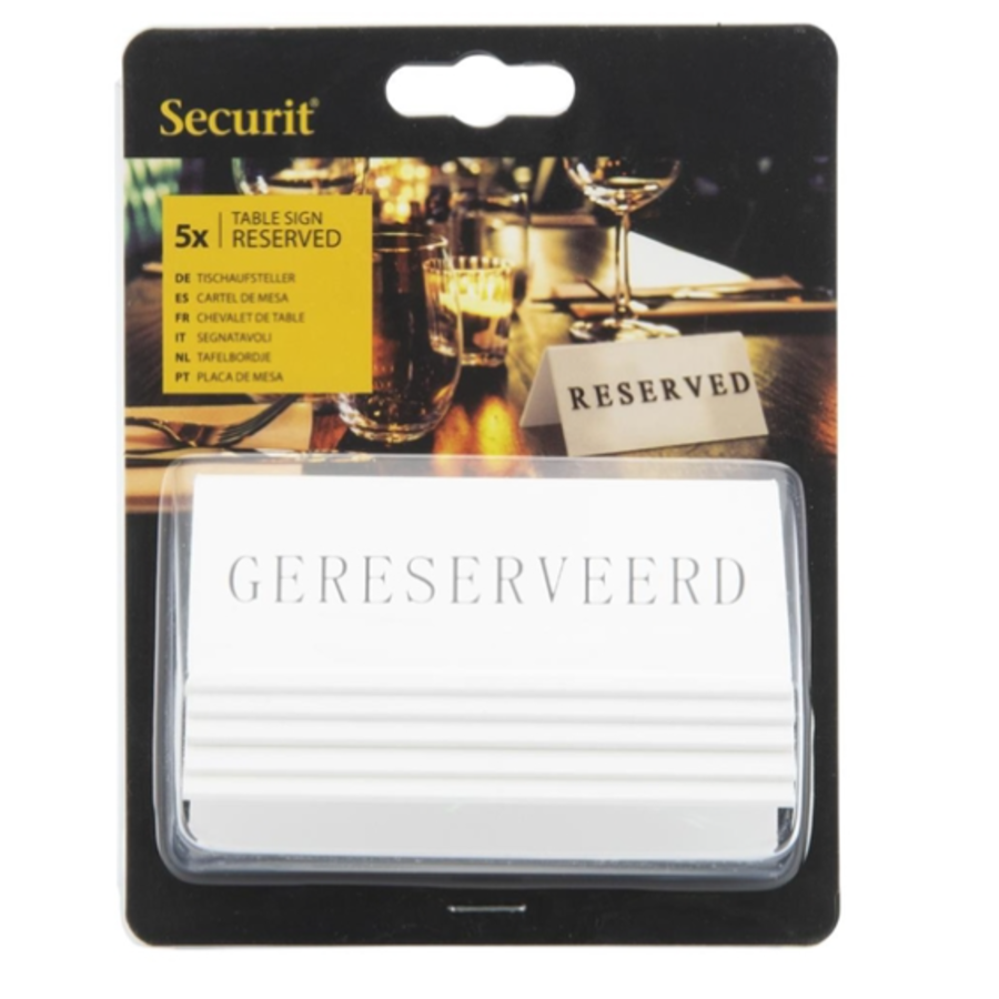 Reservierungstisch steht | Kunststoff | 14,2 (H) x 8 (B) x 49 (T) cm | (5 Stück)