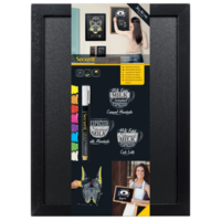 Woody Kreidetafel, inkl. weißem Kreidemarker und Montageset | Holz | 43,5 (H) x 33,5 (B) x 82 (T) cm
