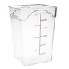 Hygiplas Polycarbonaat vierkante voorraadcontainer | 20L | 28,2(b) x 40 (h) cm