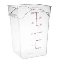 Conteneur de rangement carré en polycarbonate | 20L | 28,2 (l) x 40 (h) cm