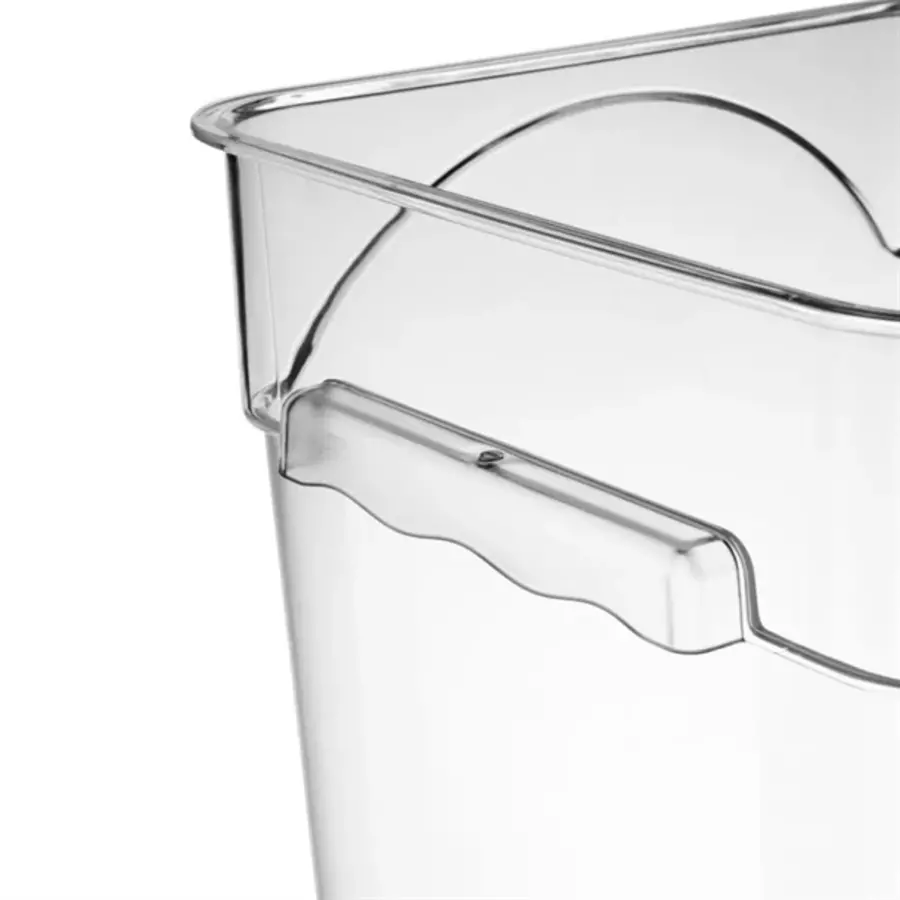 Conteneur de rangement carré en polycarbonate | 20L | 28,2 (l) x 40 (h) cm