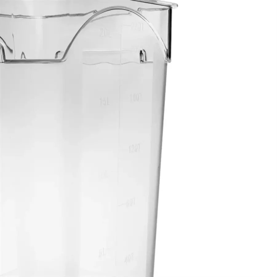 Conteneur de rangement carré en polycarbonate | 20L | 28,2 (l) x 40 (h) cm