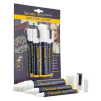 5 Original Chalk Marker, chiseled marker with block tip | White | Liquid chalk