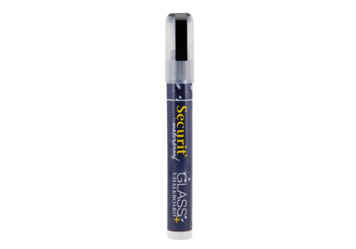  Securit Wasserfester Kreidemarker in Schwarz mit 2-6mm Spitze | Glas + Tafel | Flüssigkreide 