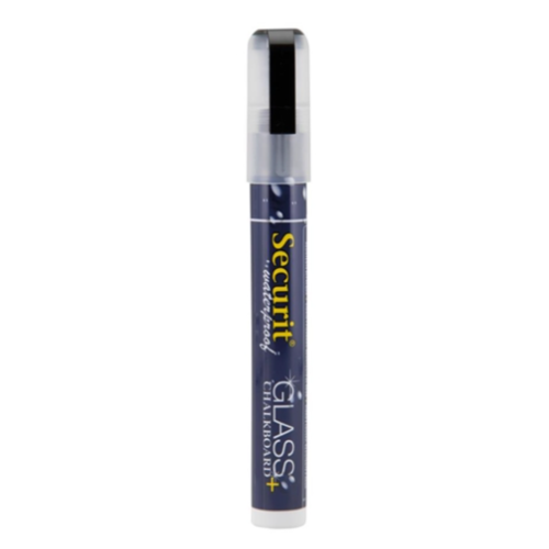  Securit Waterproof krijtstift in zwart met 2-6mm penpunt | Glas + Krijtbord | Vloeibaar krijt 