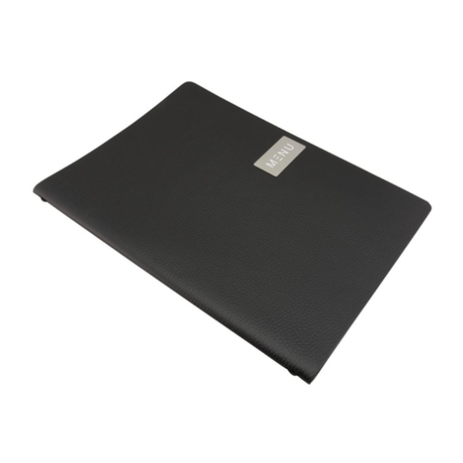 Menübuchhülle aus Leder, A4 Rough, in Schwarz