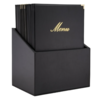 Securit  Classic leather style 20 sets 4x A4 menu cards | Faux leather | 22.3(w) x 30.2(d) x 37.4 (h) cm