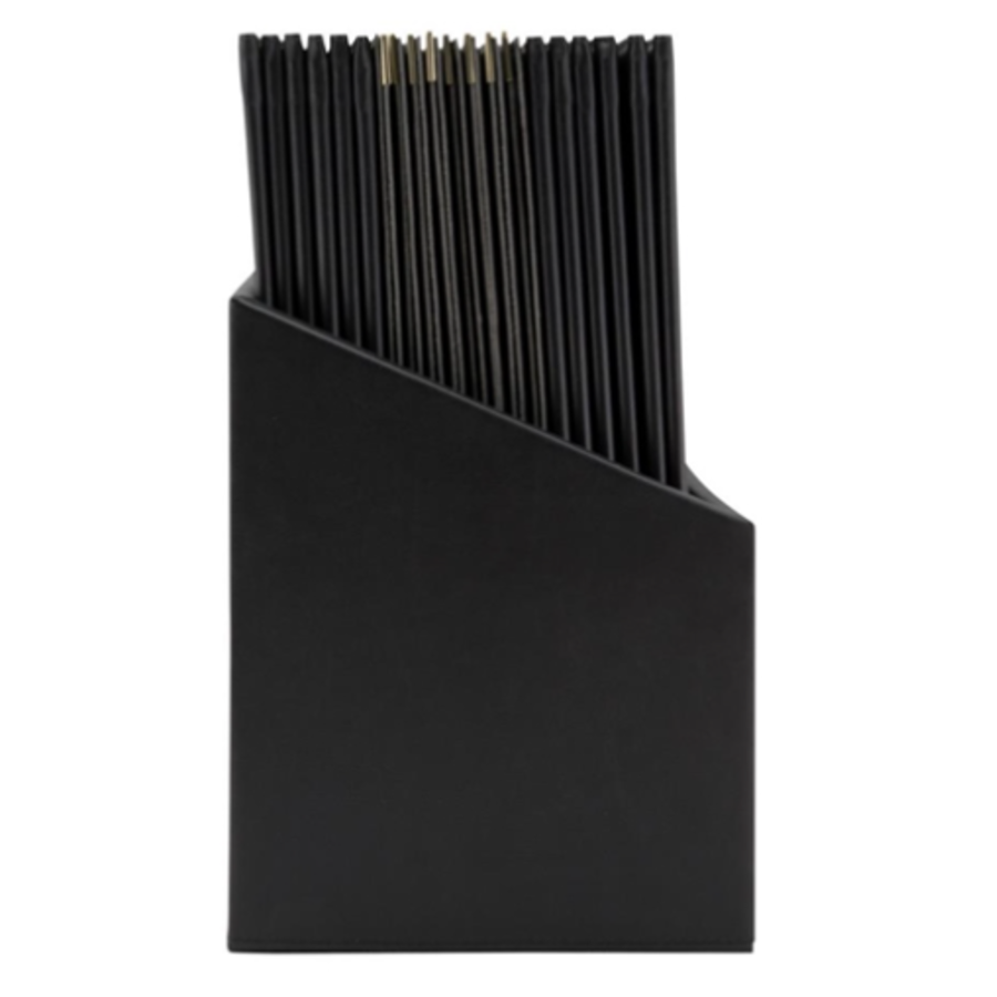 Klassischer Lederstil 20 Sets 4x A4 Menükarten | Kunstleder | 22,3 (B) x 30,2 (T) x 37,4 (H) cm