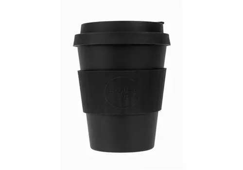  HorecaTraders Tasse à café écologique Kerr & Napier | tasse à café réutilisable en bambou | Noir | 340 ml 