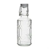 Bouteille d'eau en verre Geo avec bouchon | 380 ml | (6 pièces)