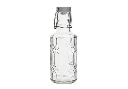  Olympia Bouteille d'eau en verre Geo avec bouchon | 380 ml | (6 pièces) 