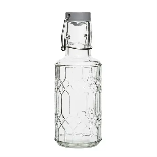 Olympia Olympia geo glass water bottle with stopper | 380ml | (6 pieces) 