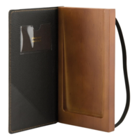 Trendy lederen houten rekening presentator | 19,8(b) x 11,3(d) x 19 (h)cm