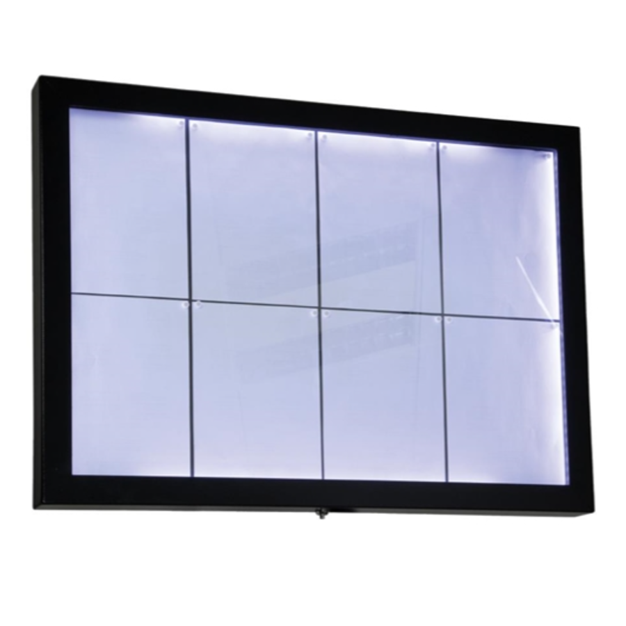 Black hammertone | White | 8 x A4 information display | Metal | 78(w) x 9(d) x 97 (h)cm