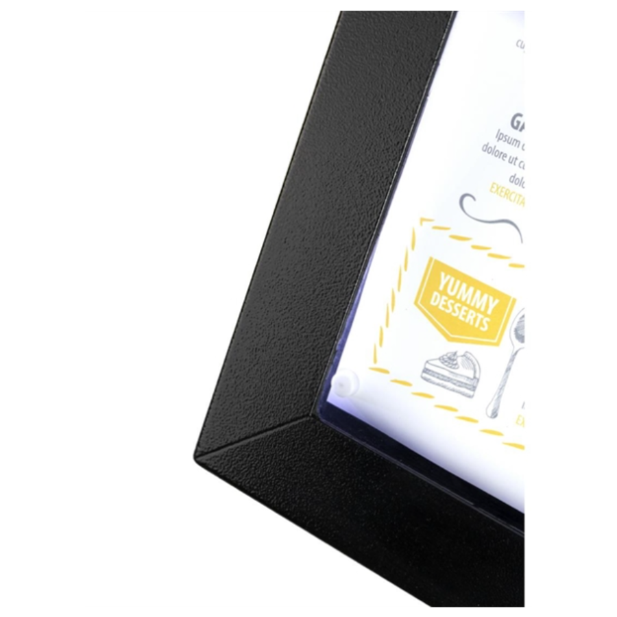 Black hammertone | White | 8 x A4 information display | Metal | 78(w) x 9(d) x 97 (h)cm