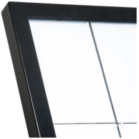 Schwarzer Hammerschlag | Weiß | 8 x A4 Informationsdisplay | Metall | 78 (B) x 9 (T) x 97 (H) cm