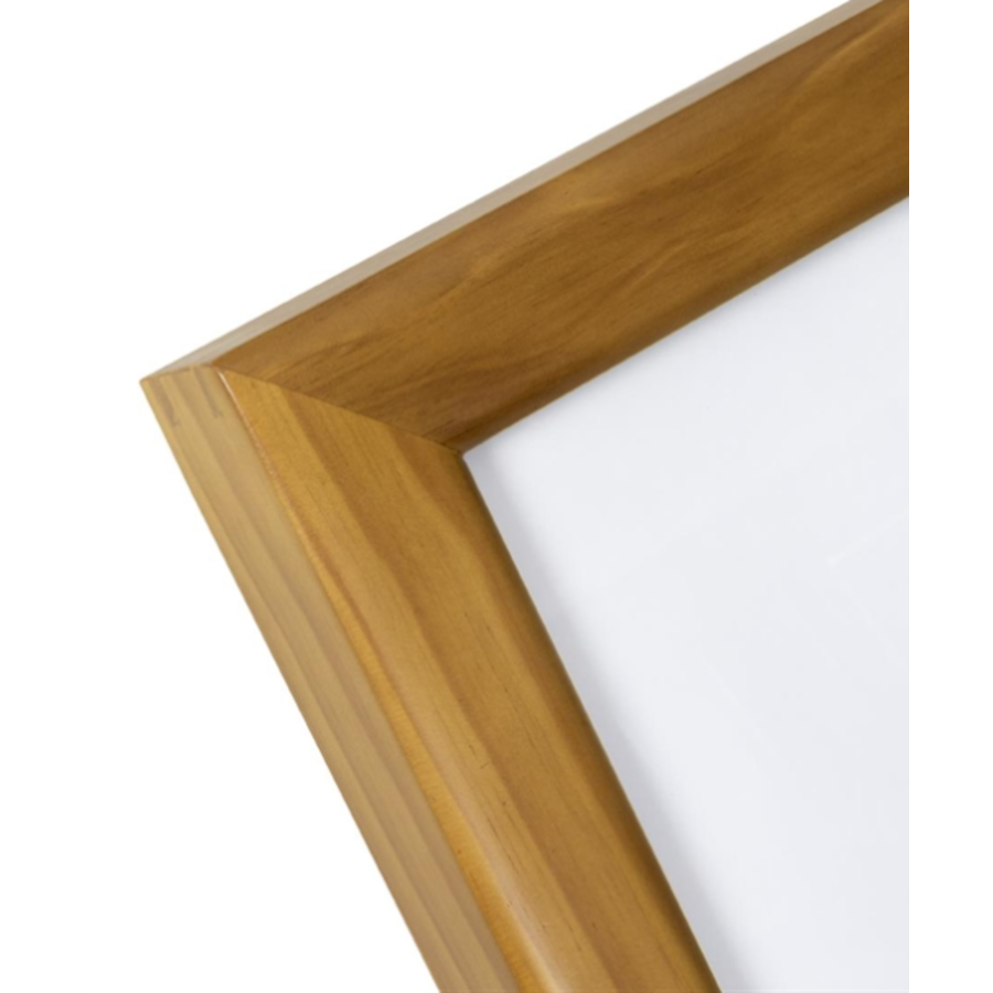 Teakweiße LED-Informationsanzeige 4x A4 | Metall & Holz