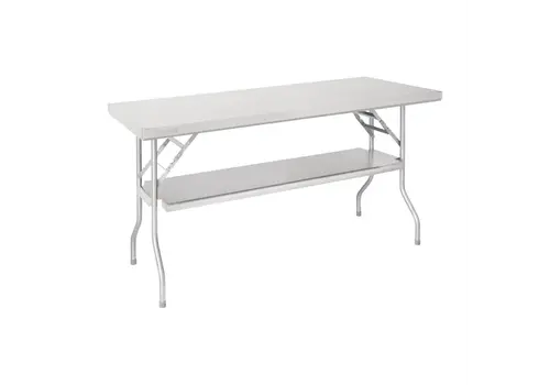  Vogue Étagère de base pour table de travail en acier inoxydable | 122 (l) x 42 (p) x 6 (h) cm 