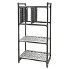 Cambro Universal-Lagerregal-Starterset Basics plus Fachböden | 52,5 (B) x 54,6 (T) x 12,1 (H) cm