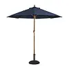 HorecaTraders runder dunkelblauer Sonnenschirm | Polyester | Ø 3 Meter