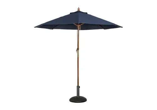  HorecaTraders parasol rond bleu foncé | polyester | Ø 3 mètres 