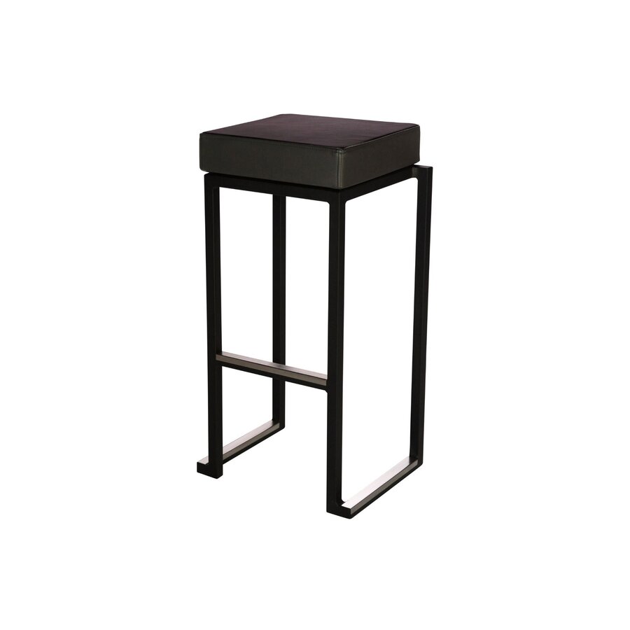 Barhocker | Stahl/Kunstleder | Schwarz | 2 Stück | Stapelbar | (AUSGANG)