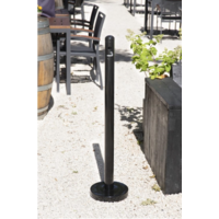 Smoke pole and base | Black | Stainless steel | 100cm