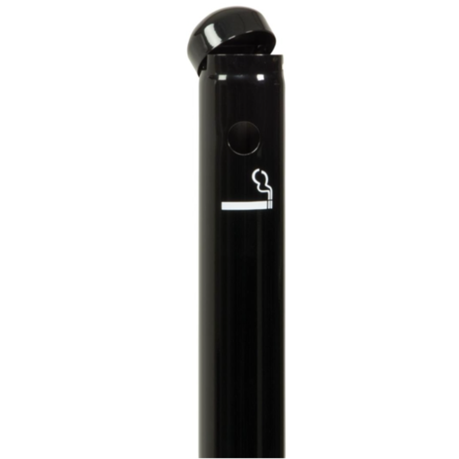 Smoke pole and base | Black | Stainless steel | 100cm