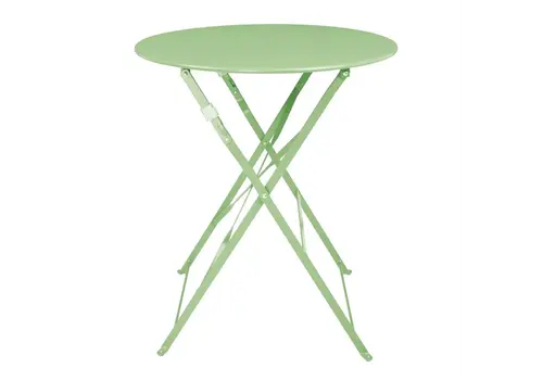  Bolero Table pliante ronde en acier | Vert clair | 595 mm 