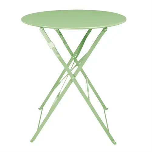  Bolero Table pliante ronde en acier | Vert clair | 595 mm 