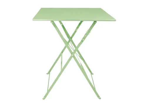  Bolero Table pliante en acier | Vert clair | 600 mm 