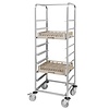 HorecaTraders Chariot à paniers pour lave-vaisselle | acier inoxydable | pour paniers | 64 (l) x 63,3 (p) x 171 (h)