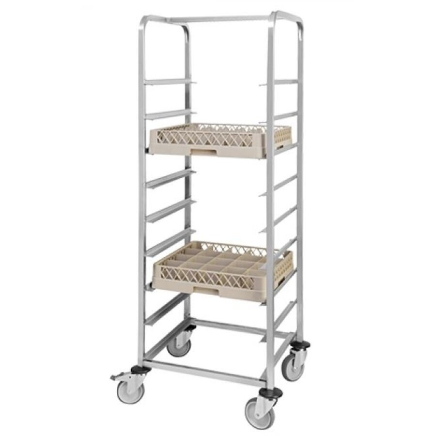 Dishwasher basket trolley | Stainless steel | for baskets | 64 (w) x 63.3 (d) x 171 (h)