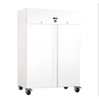 Gastro-Inox-Gefrierschrank aus weißem Stahl, statisch gekühlt mit Ventilator | 1200 l | 134 (B) x 81 (T) x 200 (H) cm