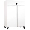HorecaTraders Gastro-Inox-Kühlschrank aus weißem Stahl, statisch gekühlt mit Ventilator | 1200 l | 134 (B) x 81 (T) x 200 (H) cm