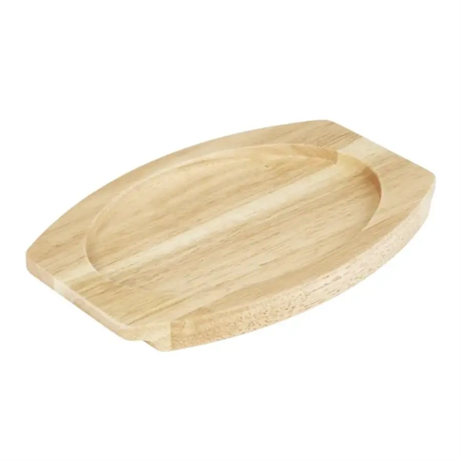 Hevea plate for cast iron oval ear dish | 260x165mm