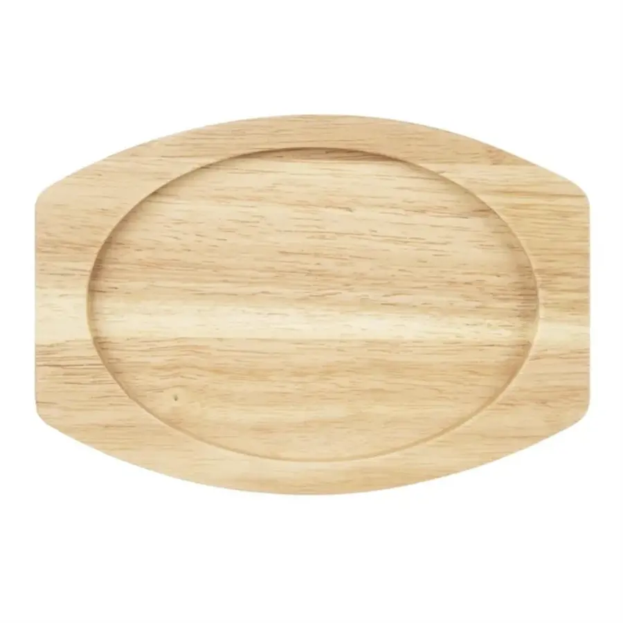 Hevea plate for cast iron oval ear dish | 260x165mm