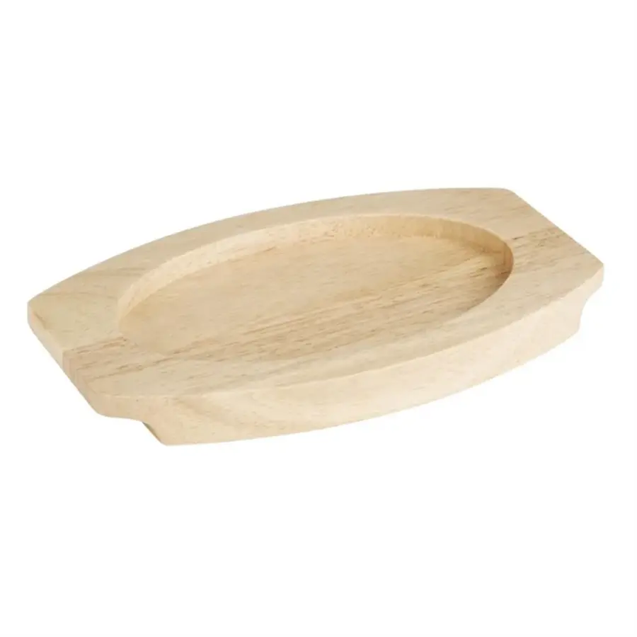 Hevea plate for cast iron oval ear dish | 210x120mm